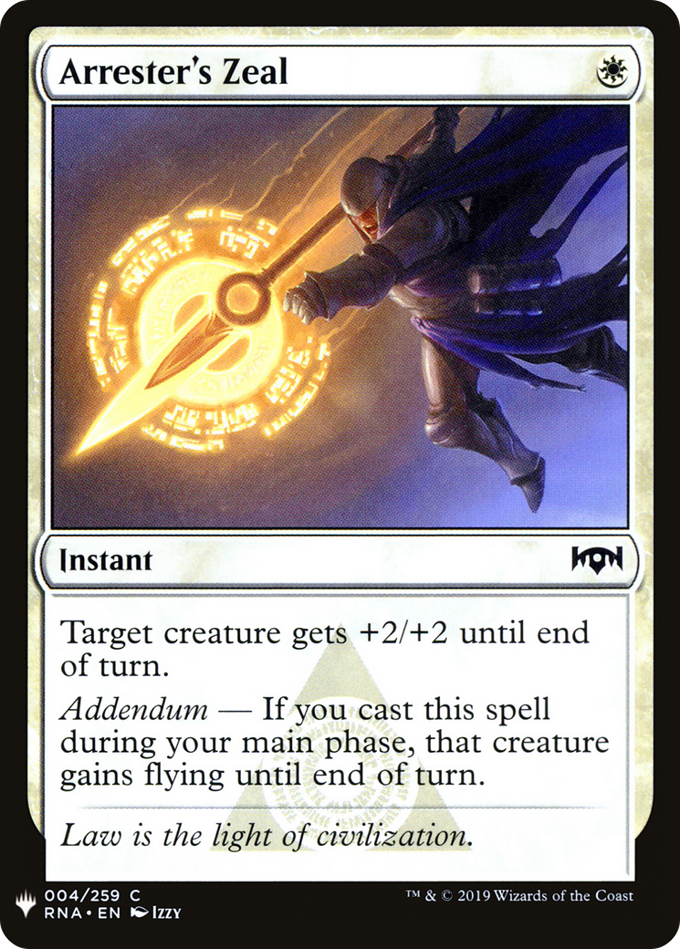 Arrester's Zeal (LIST-004) [The List]
