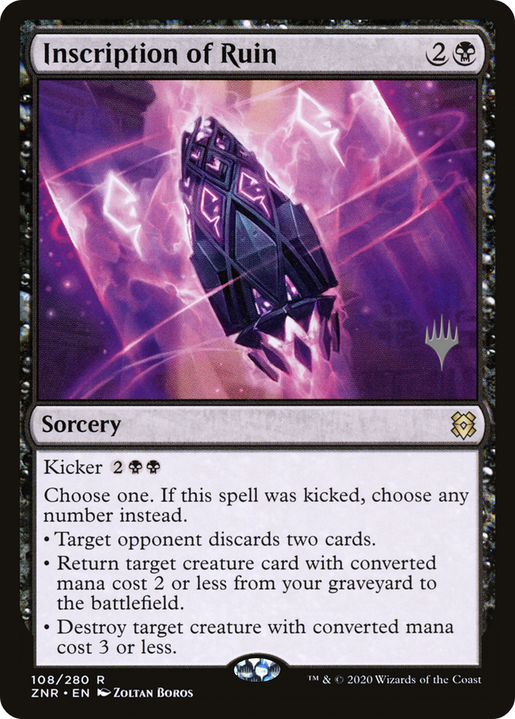 Inscription of Ruin (PPZNR-108) [Promo Pack: Zendikar Rising Promos] Foil