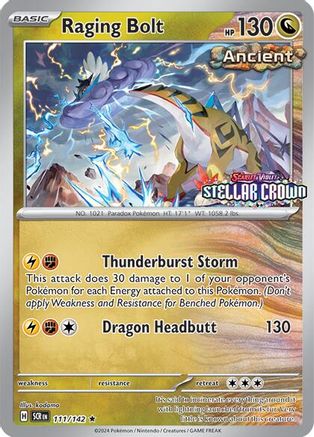 Raging Bolt (Cosmo Holo) (Best Buy) (111/142) [Miscellaneous Cards & Products] Holofoil - Rare