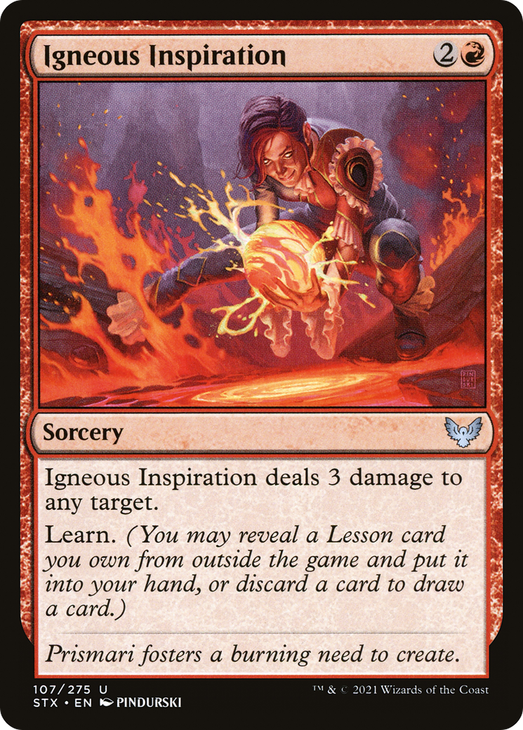 Igneous Inspiration (STX-107) [Strixhaven: School of Mages]