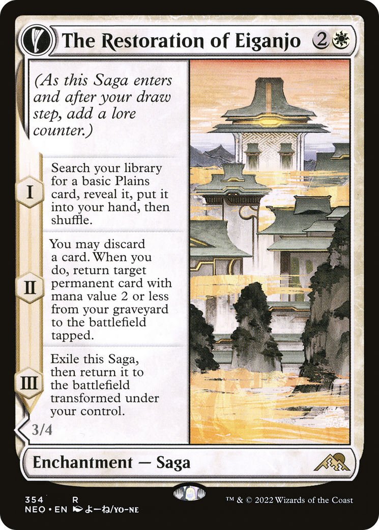 The Restoration of Eiganjo (Showcase) (NEO-354) [Kamigawa: Neon Dynasty] Foil