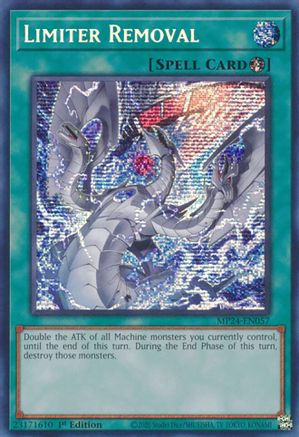 Limiter Removal (Alternate Art) (Prismatic Secret Rare) (MP24-EN057) - 25th Anniversary Tin: Dueling Mirrors 1st Edition
