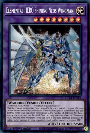 Elemental HERO Shining Neos Wingman (Prismatic Secret Rare) (MP24-EN062) - 25th Anniversary Tin: Dueling Mirrors 1st Edition