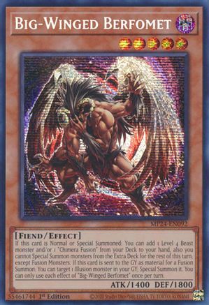 Big-Winged Berfomet (Prismatic Secret Rare) (MP24-EN092) - 25th Anniversary Tin: Dueling Mirrors 1st Edition
