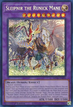 Sleipnir the Runick Mane (Prismatic Secret Rare) (MP24-EN096) - 25th Anniversary Tin: Dueling Mirrors 1st Edition