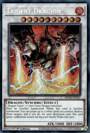 Trident Dragion (Prismatic Secret Rare) (MP24-EN147) - 25th Anniversary Tin: Dueling Mirrors 1st Edition