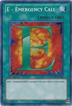 E - Emergency Call (Secret Rare) (RYMP-EN024) - Ra Yellow Mega Pack 1st Edition