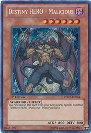 Destiny HERO - Malicious (Secret Rare) (RYMP-EN034) - Ra Yellow Mega Pack Unlimited