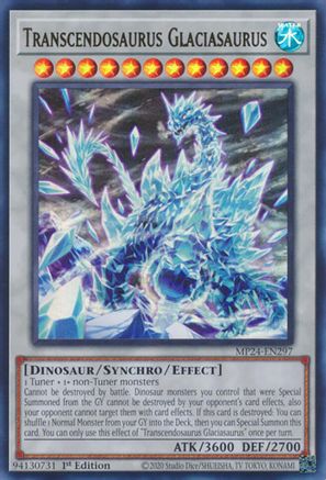 Transcendosaurus Glaciasaurus (Ultra Rare) (MP24-EN297) - 25th Anniversary Tin: Dueling Mirrors 1st Edition