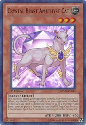 Crystal Beast Amethyst Cat (Super Rare) (RYMP-EN041) - Ra Yellow Mega Pack 1st Edition