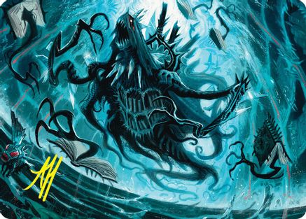 Overlord of the Floodpits Art Card (Gold-Stamped Signature) (ASDSK-004) [Art Series: Duskmourn: House of Horror]