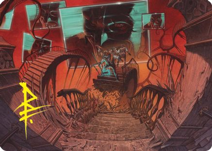 Let's Play a Game Art Card (Gold-Stamped Signature) (ASDSK-008) [Art Series: Duskmourn: House of Horror]