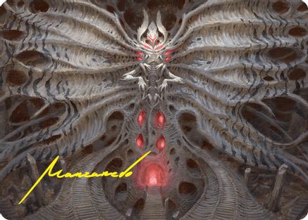 Valgavoth, Terror Eater Art Card (Gold-Stamped Signature) (ASDSK-010) [Art Series: Duskmourn: House of Horror]