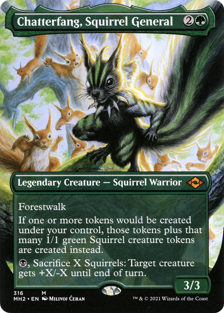 Chatterfang, Squirrel General (Borderless) (MH2-316) [Modern Horizons 2] Foil