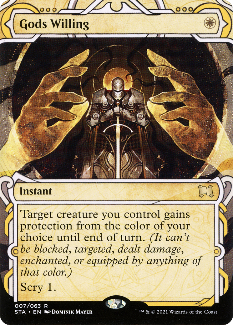 Gods Willing (STA-007) (Showcase) (Borderless) [Strixhaven Mystical Archive] Foil