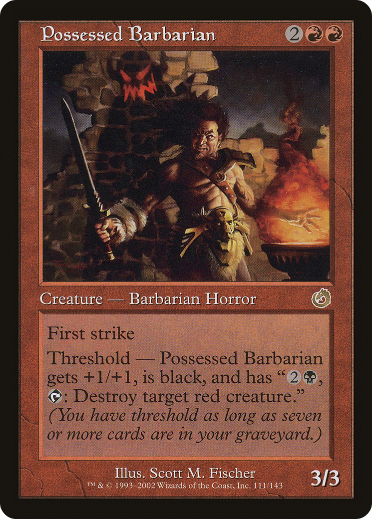 Possessed Barbarian (TOR-111) [Torment] Foil