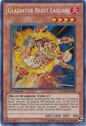 Gladiator Beast Laquari (Secret Rare) (RYMP-EN096) - Ra Yellow Mega Pack Unlimited