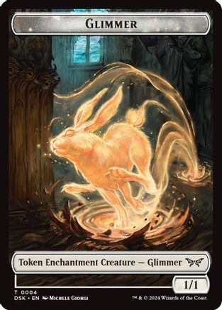 Glimmer // Manifest Double-Sided Token (DSK-4 // 18) [Duskmourn: House of Horror]