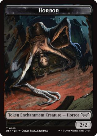 Horror // Copy Double-Sided Token (DSK-10 // 1) [Duskmourn: House of Horror]