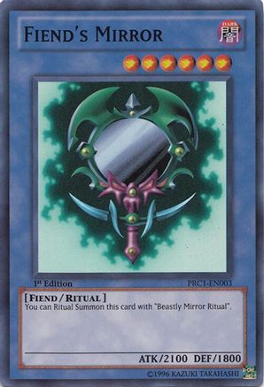 Fiend's Mirror (Super Rare) (PRC1-EN003) - 2012 Premium Collection Tin 1st Edition
