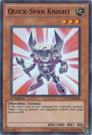 Quick-Span Knight (Super Rare) (PRC1-EN006) - 2012 Premium Collection Tin 1st Edition