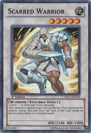 Scarred Warrior (Super Rare) (PRC1-EN013) - 2012 Premium Collection Tin 1st Edition