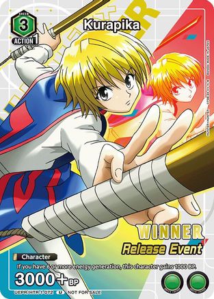 Kurapika (Release Event Winner) (UEPR/HTR-1-072) - UE02BT HUNTER X HUNTER Release Event Cards Foil