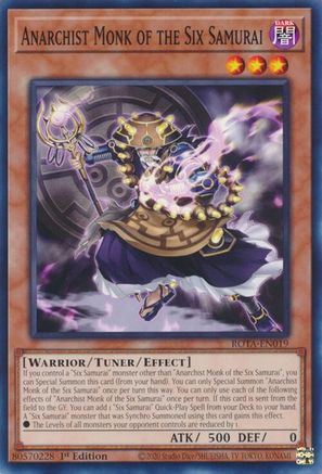 Anarchist Monk of the Six Samurai (Common) (ROTA-EN019) - Rage of the Abyss 1st Edition