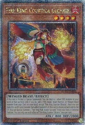 Fire King Courtier Ulcanix (Quarter Century Secret Rare) (ROTA-EN098) - Rage of the Abyss 1st Edition