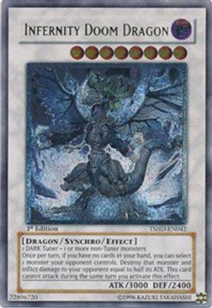 Infernity Doom Dragon (Ultimate Rare) (TSHD-EN042) - The Shining Darkness 1st Edition