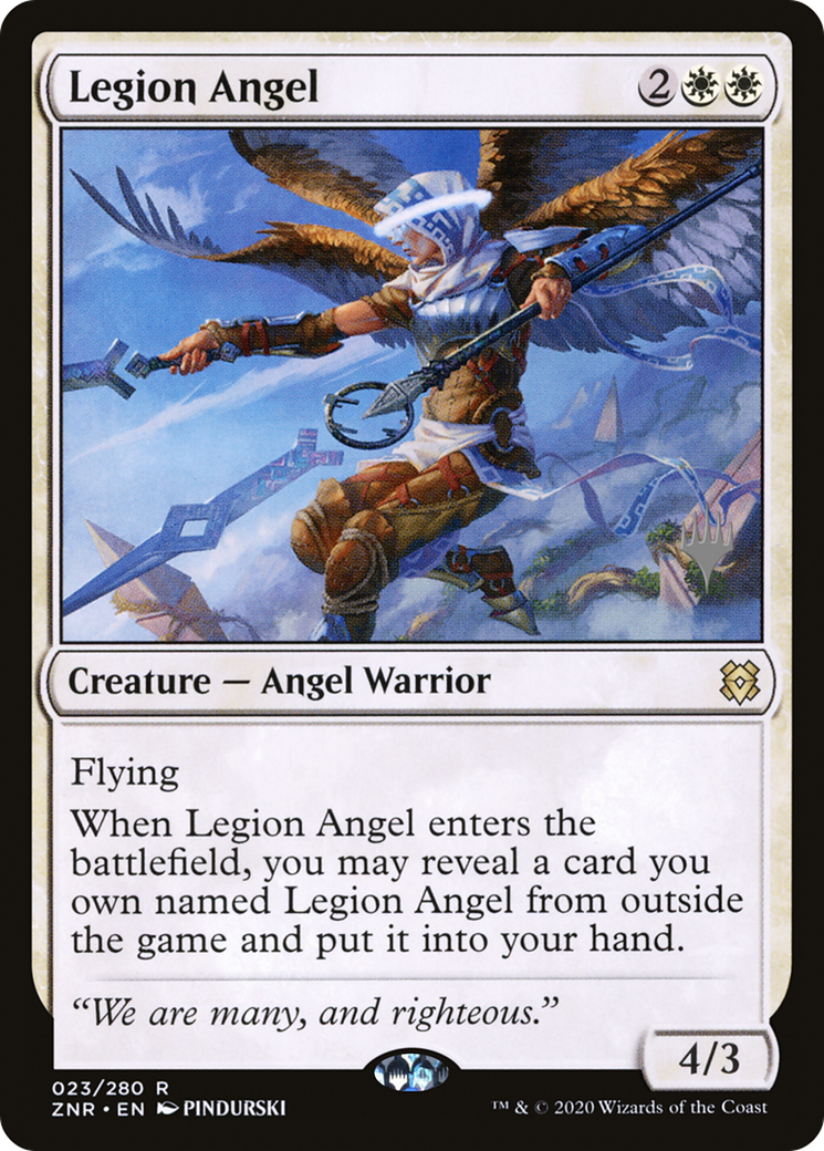 Legion Angel (PPZNR-023) [Promo Pack: Zendikar Rising Promos]