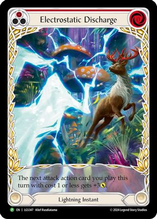 Electrostatic Discharge (Red) (Extended Art) - LGS347 (LGS347) - Flesh and Blood: Promo Cards Rainbow Foil