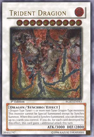 Trident Dragion (Ultimate Rare) (RGBT-EN043) - Raging Battle 1st Edition