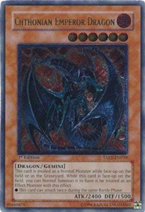 Chthonian Emperor Dragon (Ultimate Rare) (TAEV-EN019) - Tactical Evolution 1st Edition