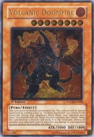Volcanic Doomfire (Ultimate Rare) (FOTB-EN008) - Force of the Breaker 1st Edition