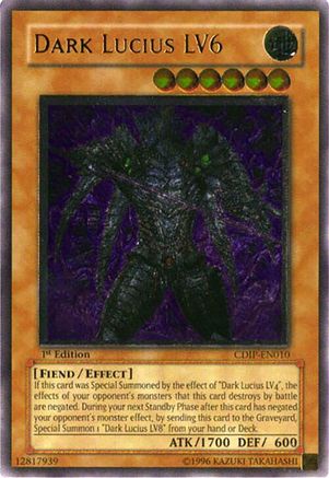 Dark Lucius LV6 (Ultimate Rare) (CDIP-EN010) - Cyberdark Impact Unlimited