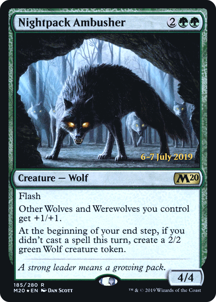 Nightpack Ambusher (PRE-185) [Core Set 2020 Promos] Foil