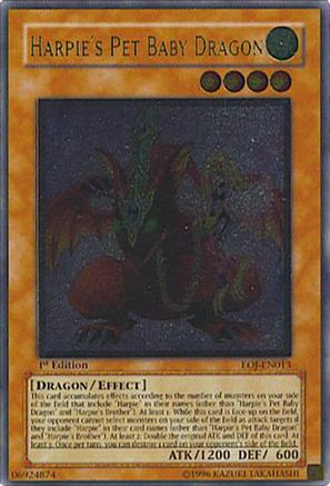 Harpie's Pet Baby Dragon (Ultimate Rare) (EOJ-EN013) - Enemy of Justice 1st Edition