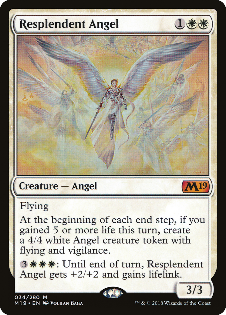 Resplendent Angel (M19-034) [Core Set 2019] Foil