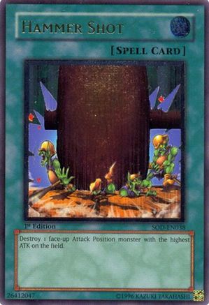 Hammer Shot (Ultimate Rare) (SOD-EN038) - Soul of the Duelist 1st Edition