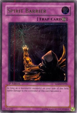 Spirit Barrier (Ultimate Rare) (SOD-EN051) - Soul of the Duelist 1st Edition