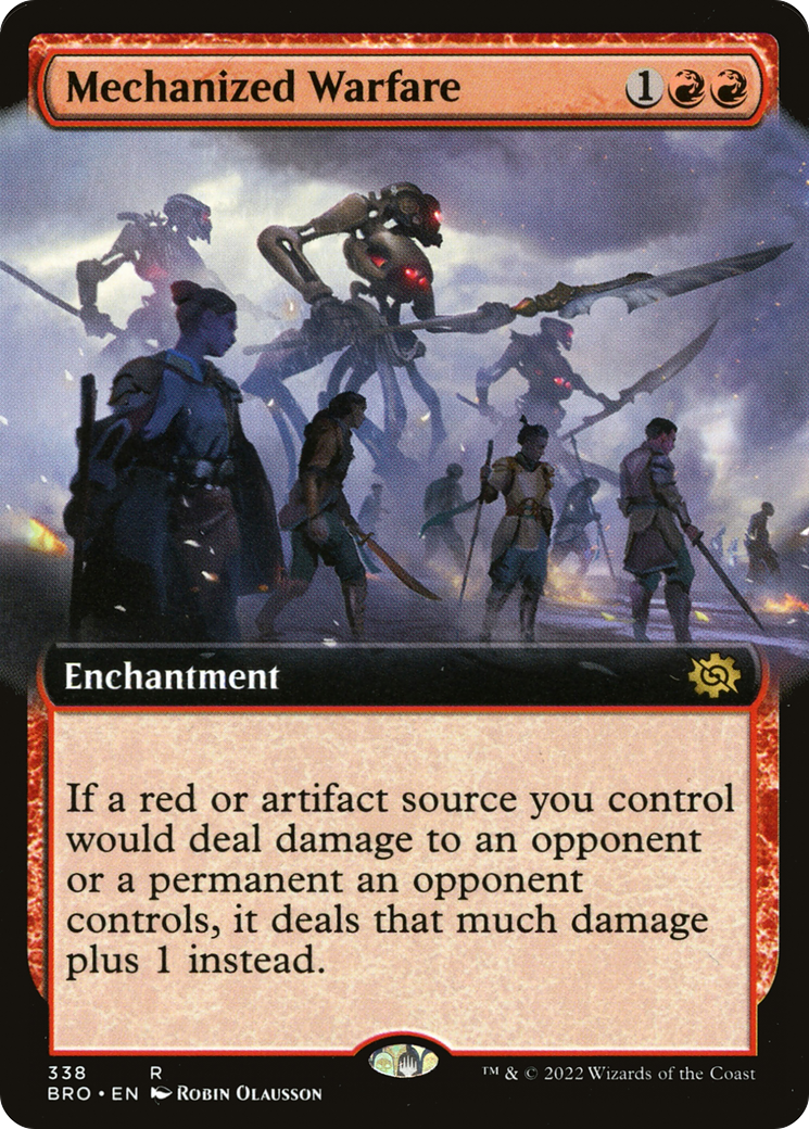 Mechanized Warfare (Extended Art) (BRO-338) [The Brothers' War] Foil