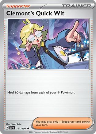 Clemont's Quick Wit (167/191) [SV08 Surging Sparks] - Uncommon