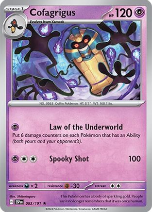 Cofagrigus (083/191) [SV08 Surging Sparks] Holofoil - Rare