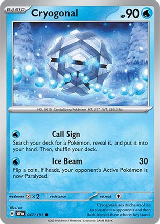 Cryogonal (047/191) [SV08 Surging Sparks] Reverse Holofoil - Common