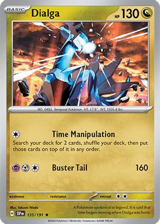 Dialga (135/191) [SV08 Surging Sparks] Reverse Holofoil - Rare