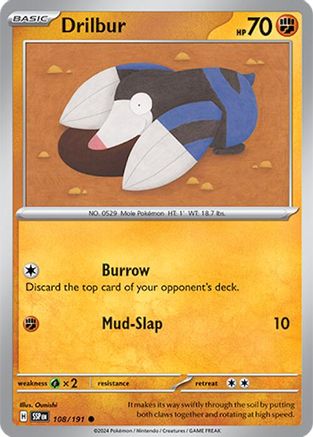 Drilbur (108/191) [SV08 Surging Sparks] Reverse Holofoil - Common