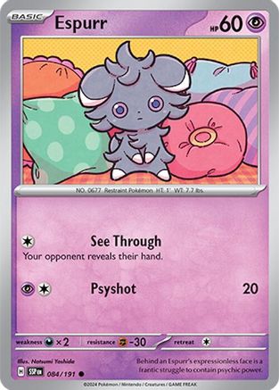 Espurr (084/191) [SV08 Surging Sparks] Reverse Holofoil - Common