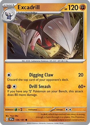 Excadrill (109/191) [SV08 Surging Sparks] Reverse Holofoil - Common