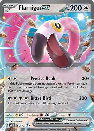 Flamigo ex (160/191) [SV08 Surging Sparks] Holofoil - Double Rare
